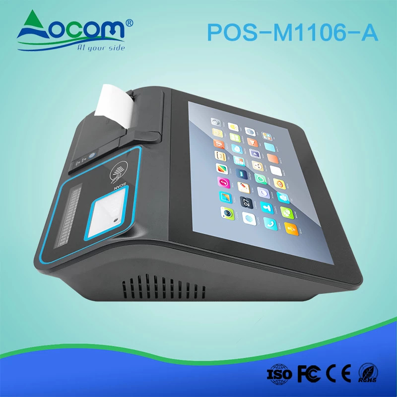 OCOM (POS-M1106) 11.6 Inch Android/Windows Touch Screen POS System with Printer, Scanner, Display, RFID and MSR